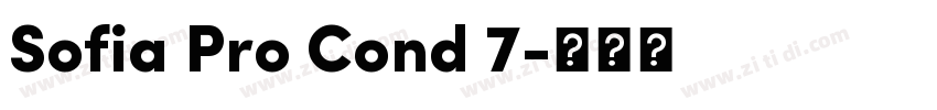 Sofia Pro Cond 7字体转换